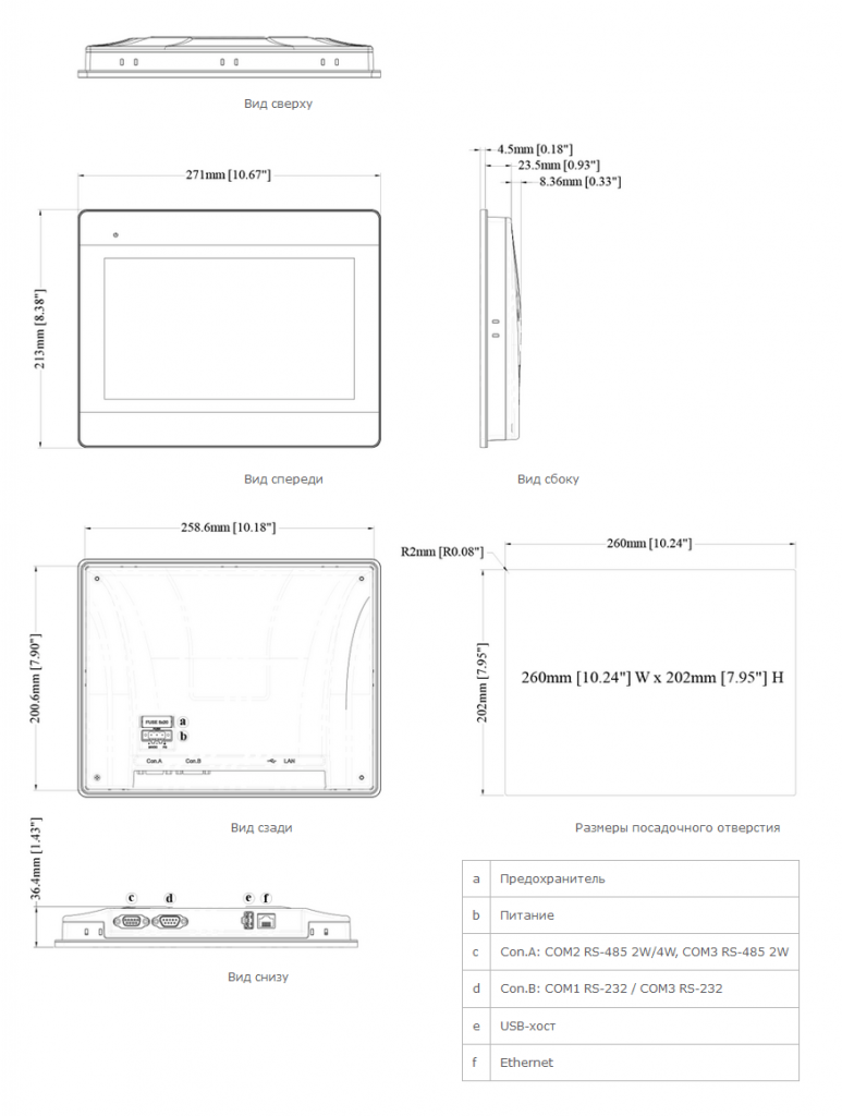 Габариты MT8103iE Габариты MT8103iE