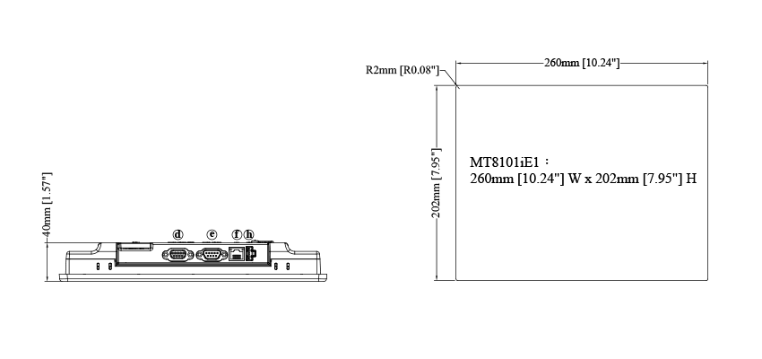 Габариты MT8101iE